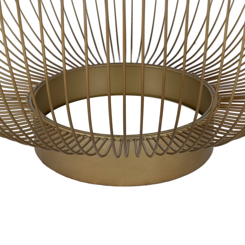 Mesa de Centro Oro Metal y Cristal 75x75x39,5 cm - Imagen 7