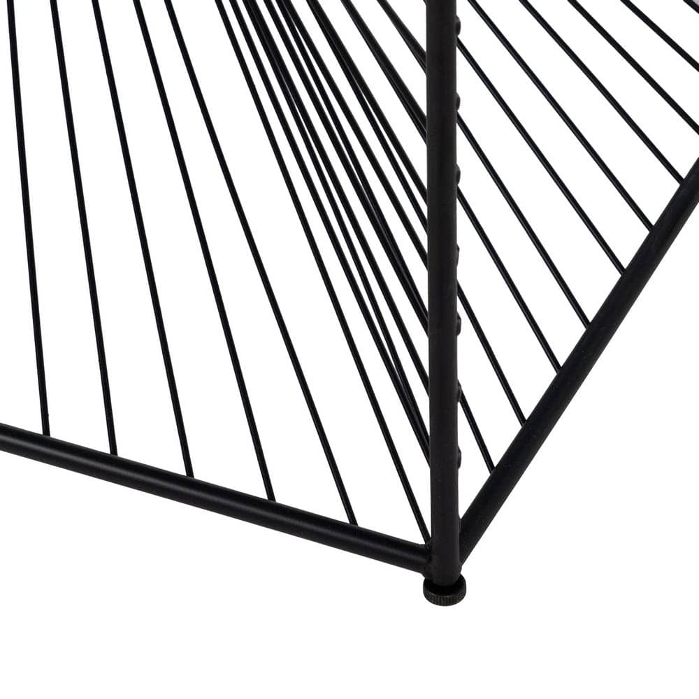 Mesa de Centro Negra de Metal y Cristal 80,5 x 80,5 x 38 cm - Imagen 8