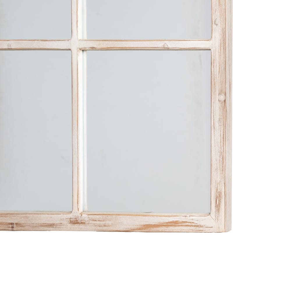 Espejo Blanco Rozado Madera Decoración 90 x 3 x 120 cm - Imagen 2
