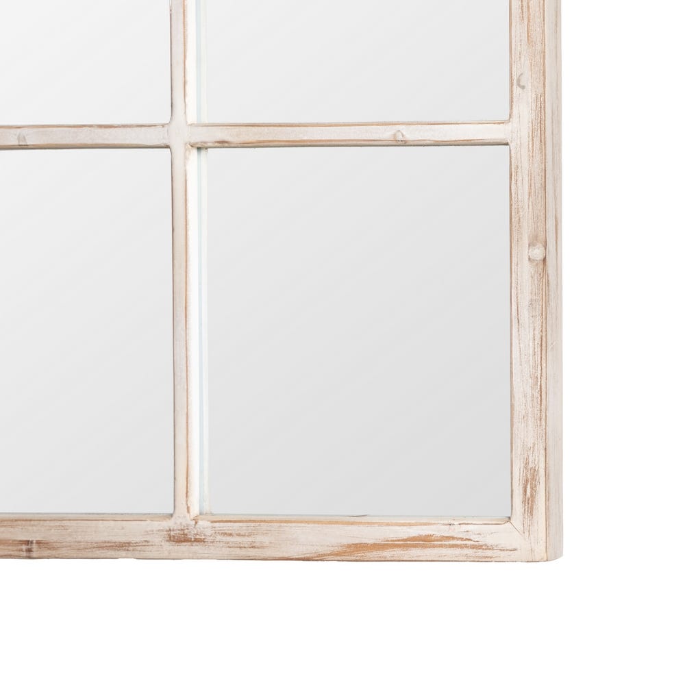 Espejo Blanco Rozado Madera Decoración 90 x 3 x 180 cm - Imagen 2