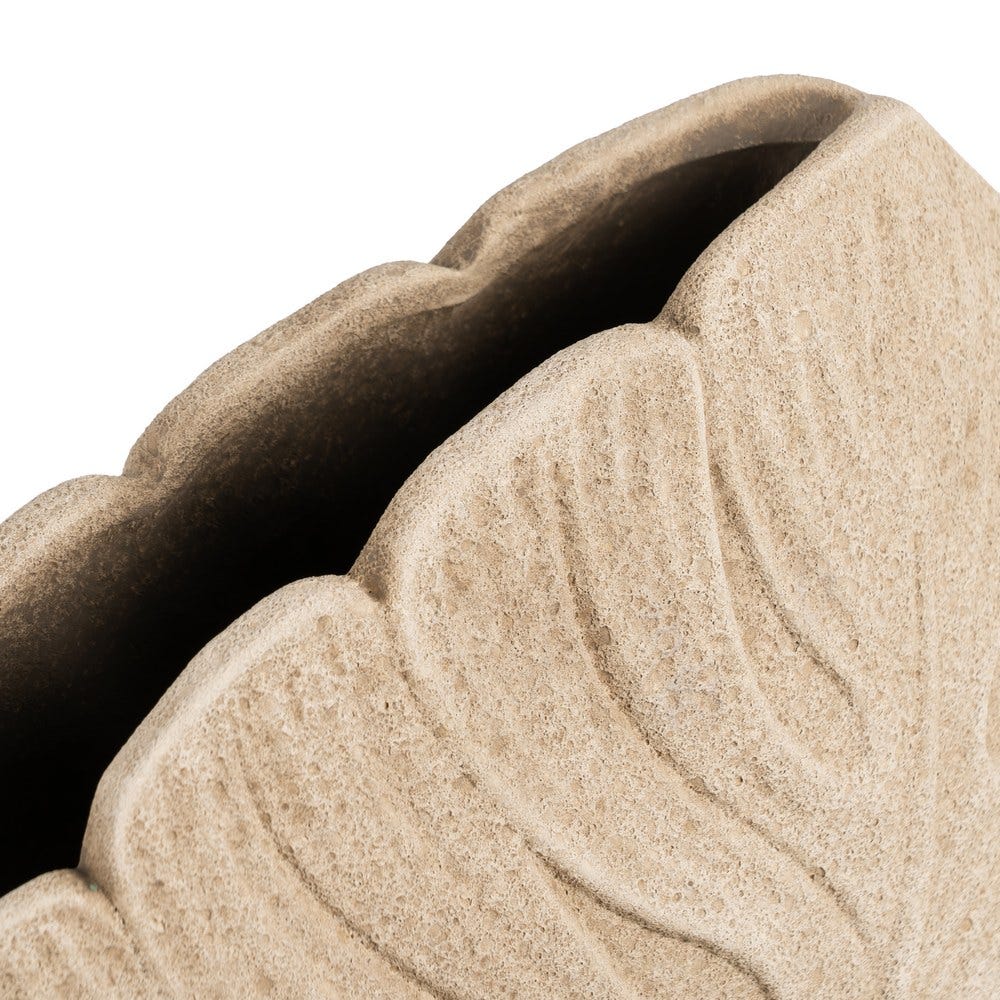 Jarrón Hojas Crema Cerámica Decoración 39 x 40 cm - Imagen 6