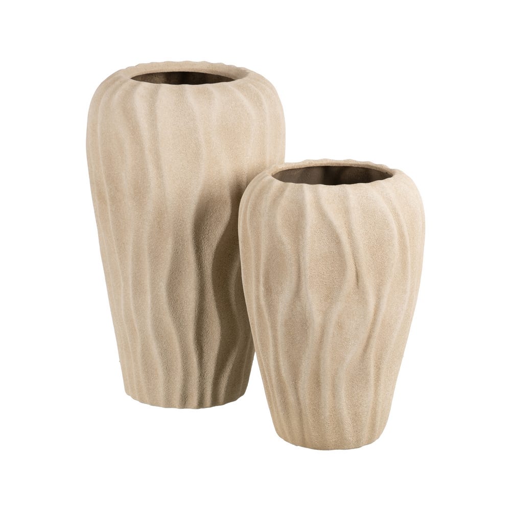 Jarrón Beige Cerámica Decoración 29 x 29 x 50 cm - Imagen 2