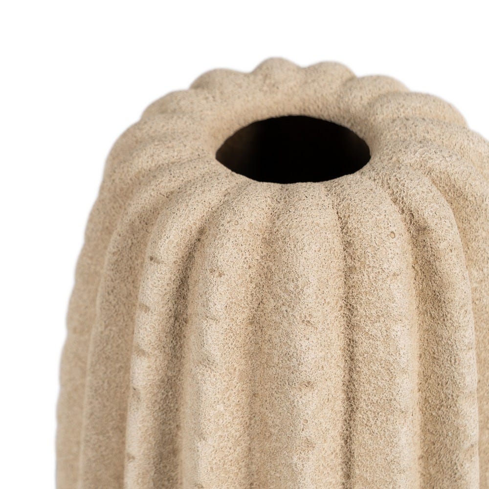 Jarrón Beige Cerámica Decoración 15 x 15 x 30 cm - Imagen 3
