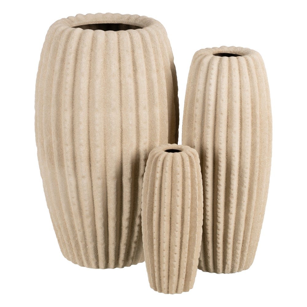 Jarrón Beige Cerámica Decoración 29 x 29 x 50 cm - Imagen 2