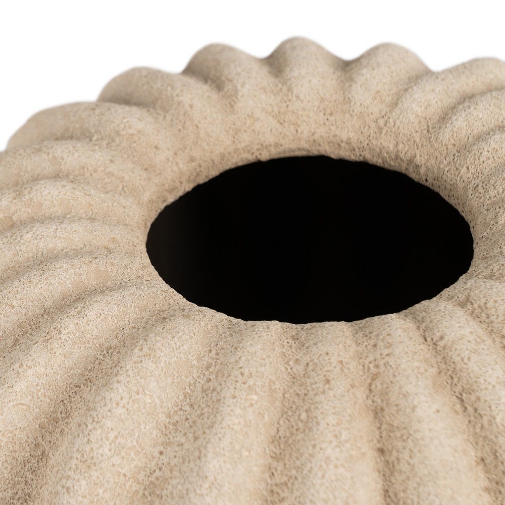 Jarrón Crema Cerámica Decoración 31 x 31 x 28 cm - Imagen 3