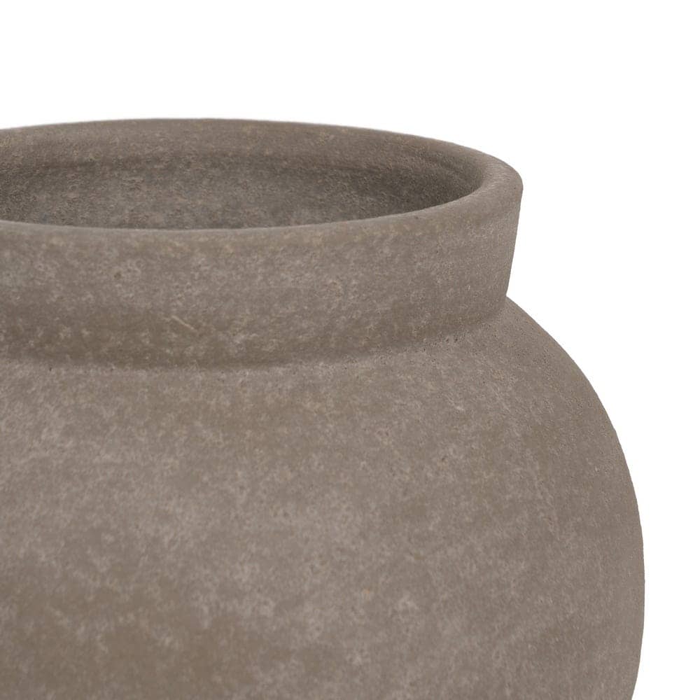 Macetero de Cerámica Gris 28x28x23 cm con Boca de 15 cm - Imagen 5