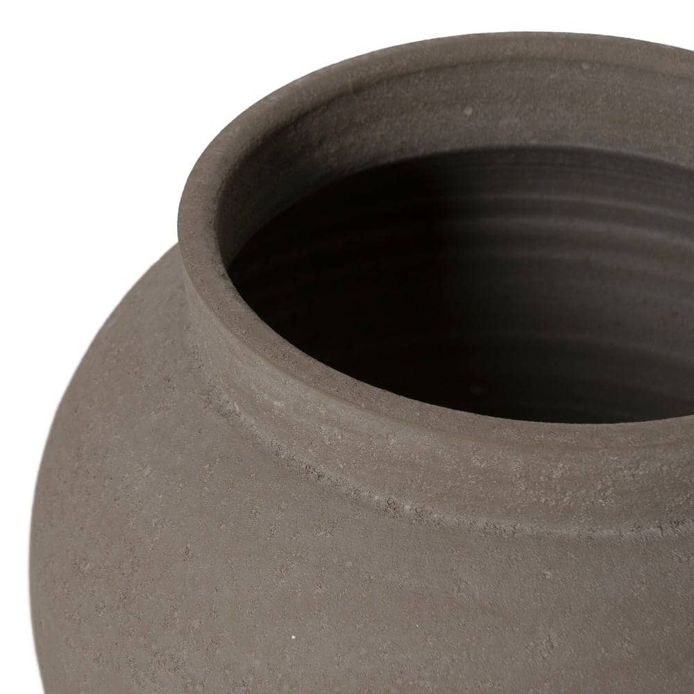 Macetero de Cerámica Gris 34x34x33 cm con Boca de 22 cm - Imagen 4