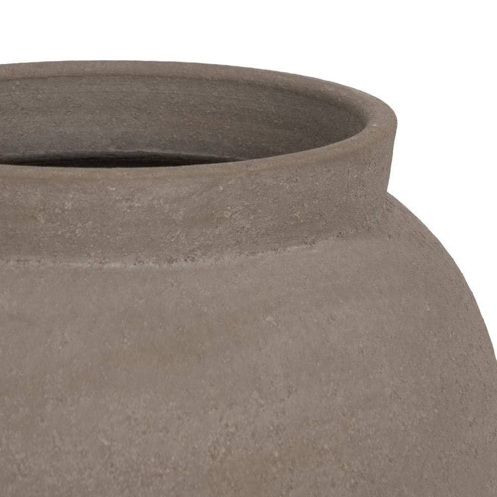Macetero de Cerámica Gris 34x34x33 cm con Boca de 22 cm - Imagen 5