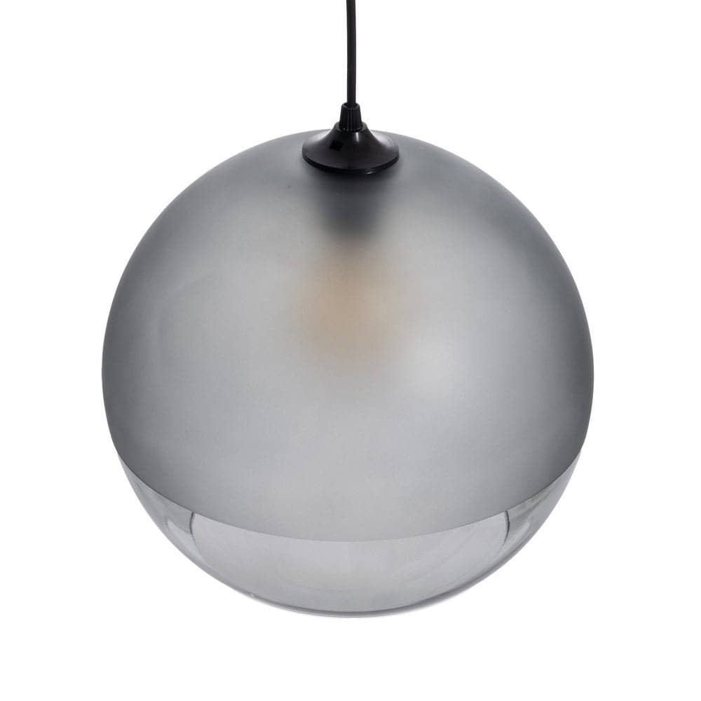 Lámpara de Decoración Cristal Gris 30x30x25 cm, Color Negro, E27 - Imagen 3