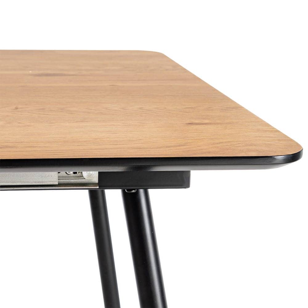 Mesa Extensible Natural DM-Metal 120x80 cm, Altura 75 cm, Patas Hierro - Imagen 7