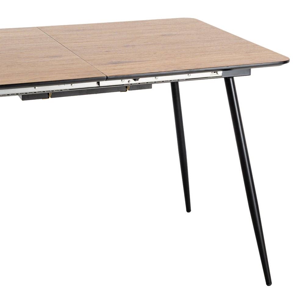 Mesa Extensible Natural DM-Metal 120x80 cm, Altura 75 cm, Patas Hierro - Imagen 8