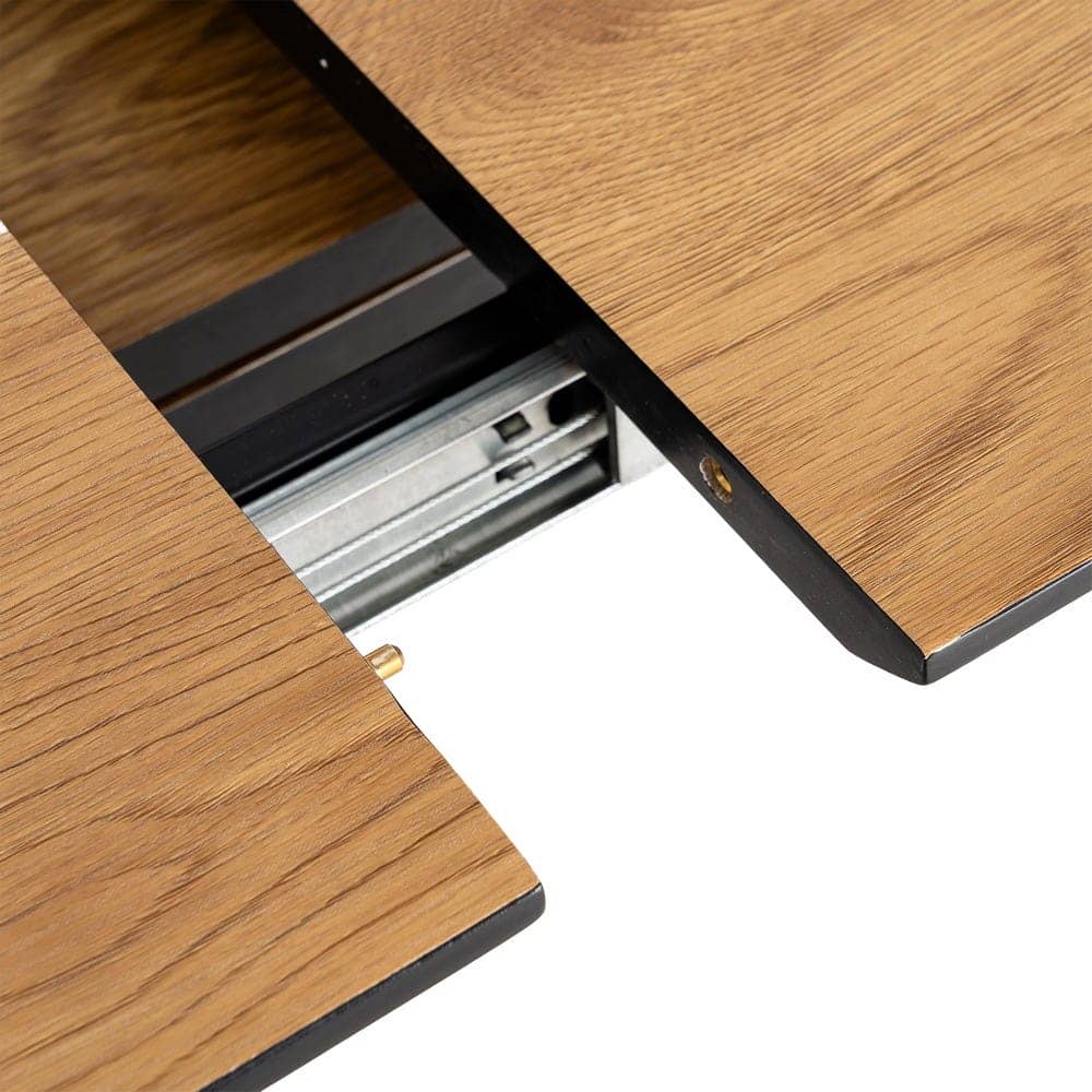 Mesa Extensible Natural DM-Metal 120x80 cm, Altura 75 cm, Patas Hierro - Imagen 9