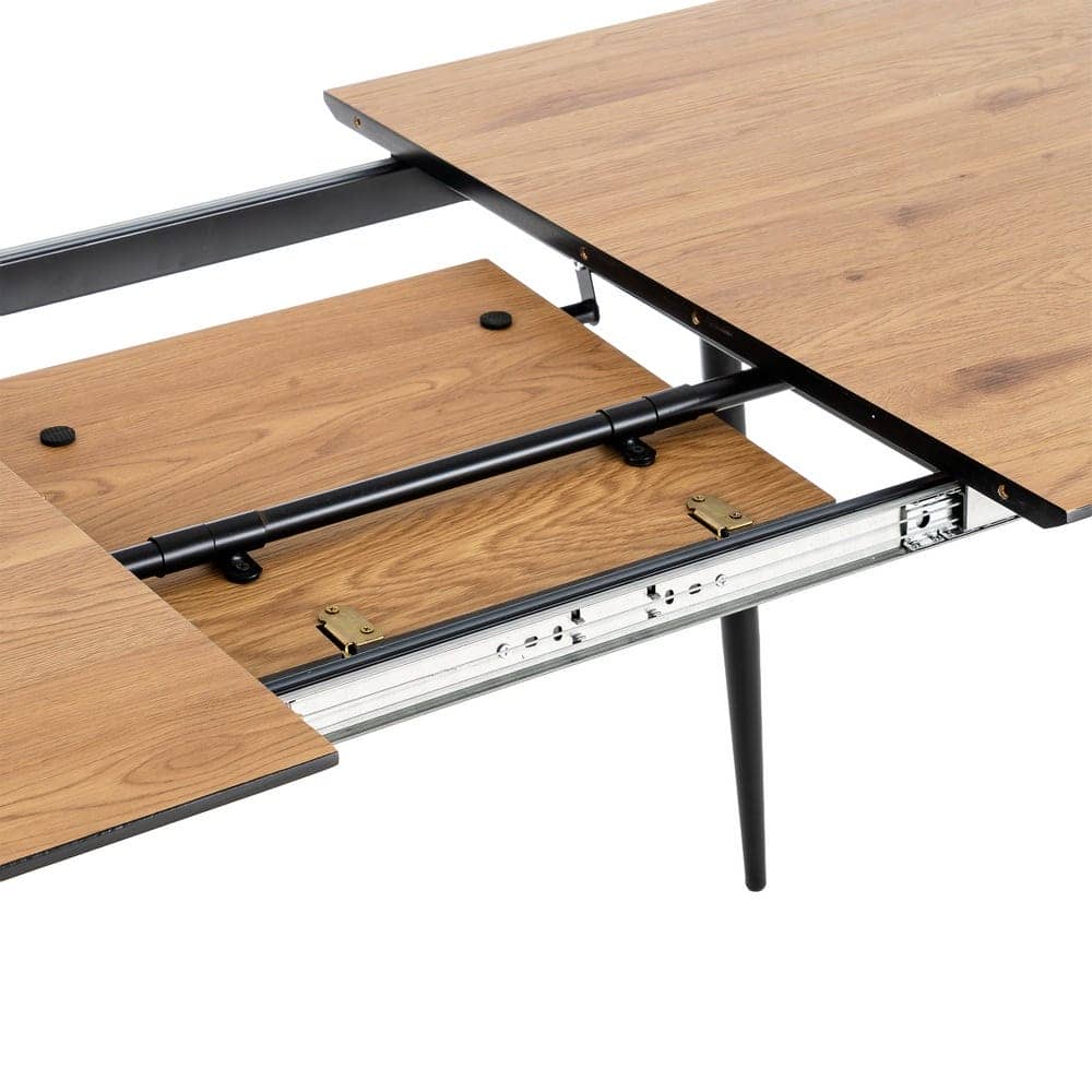 Mesa Extensible Natural DM-Metal 120x80 cm, Altura 75 cm, Patas Hierro - Imagen 11