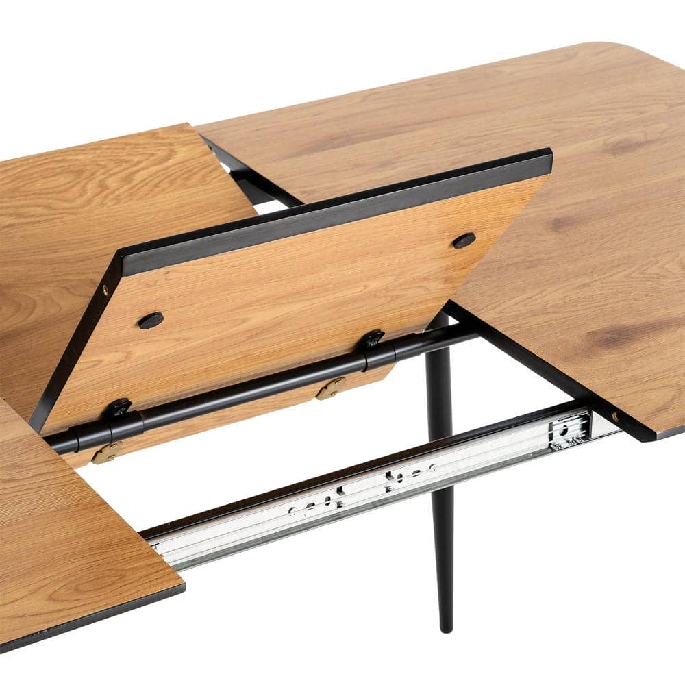 Mesa Extensible Natural DM-Metal 120x80 cm, Altura 75 cm, Patas Hierro - Imagen 12