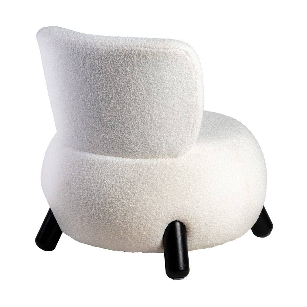Sillón Blanco-Negro de Plywood y Poliester 73x75x74.5 cm - Imagen 3
