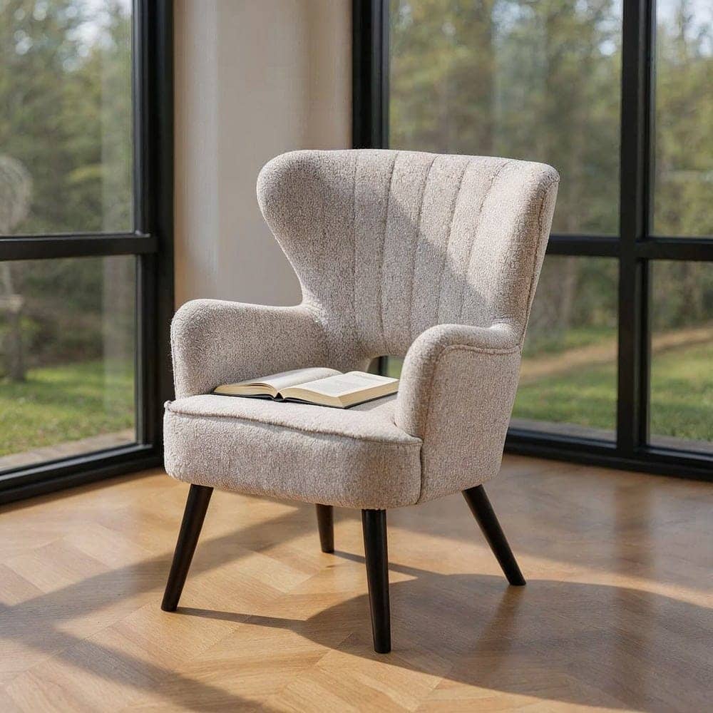 Sillón Jaspeado Crudo de Plywood y Poliester 70x74x90 cm - Imagen 7