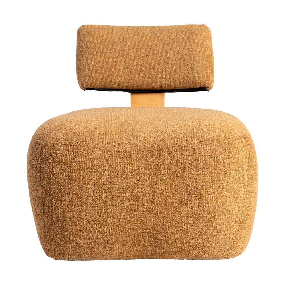 Sillón Jaspeado Mostaza de Plywood y Poliester 60x72x64,5 cm - Imagen 4