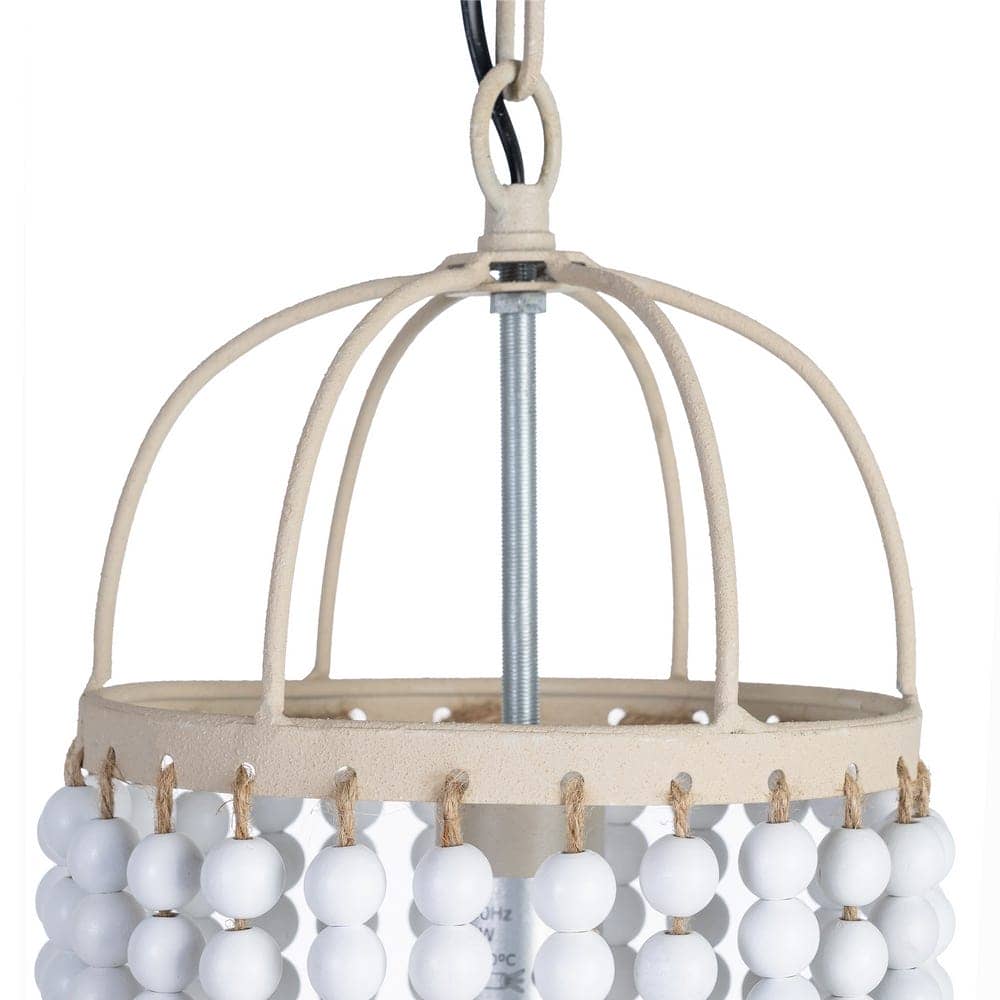 Lámpara de Techo Blanca de Hierro DM, 21x21x70 cm, Cadena 95 cm - Imagen 3