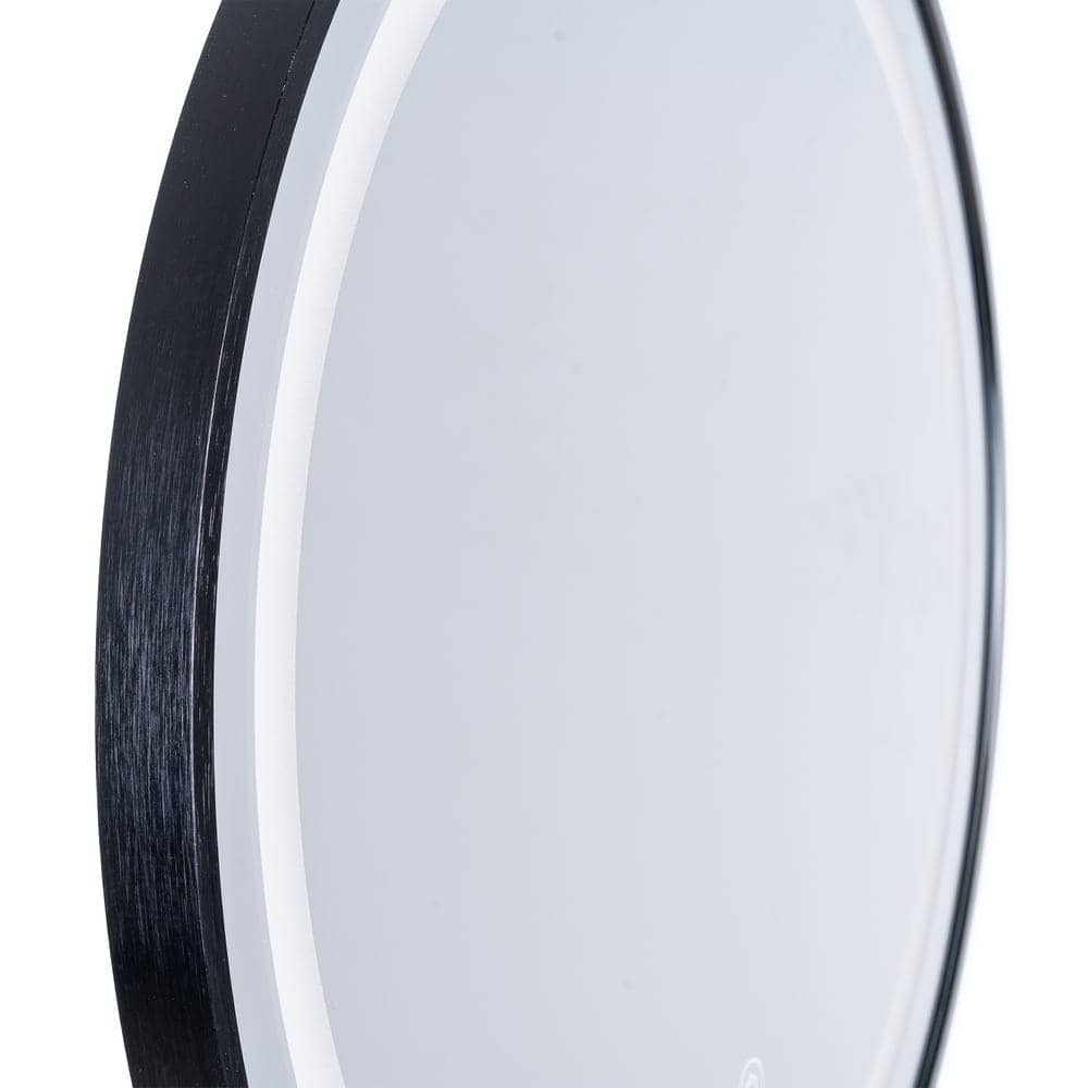 Espejo Redondo LED Negro con Sensor Táctil 60x3 cm - Imagen 5