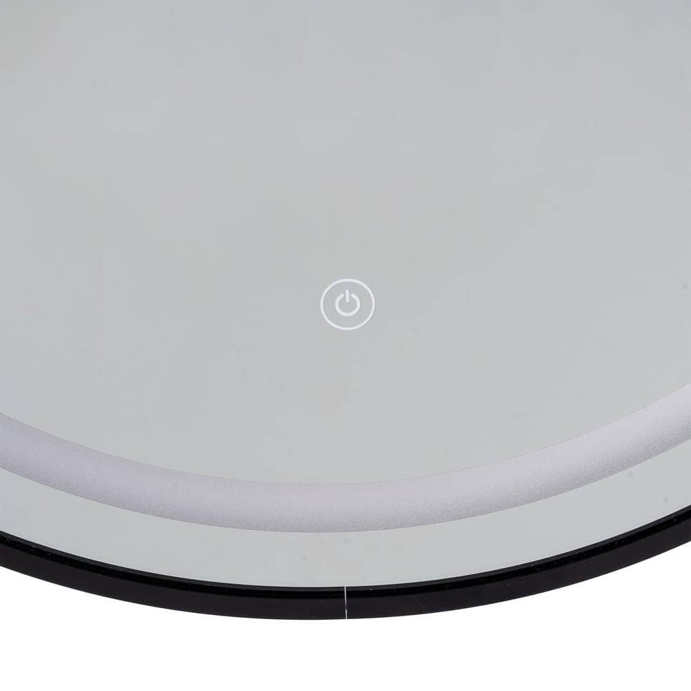 Espejo Redondo LED Negro con Sensor Táctil 60x3 cm - Imagen 9