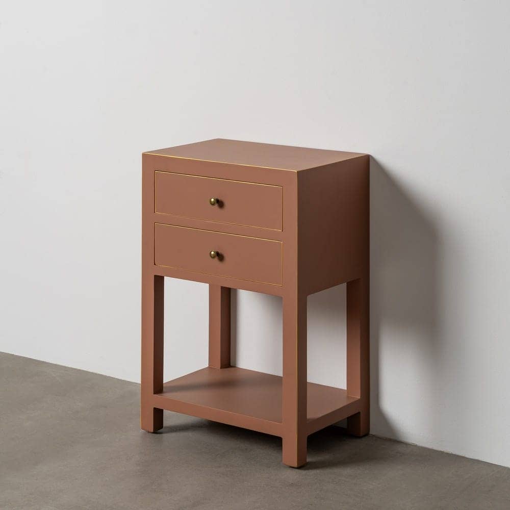 Mesita Moka DM 45x30x66 cm con patas de madera de abeto - Imagen 2