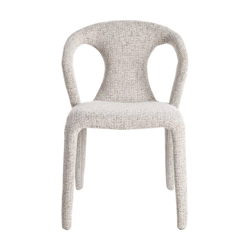 Silla Jaspeada Gris de Tejido con Estructura de Metal 52,5x59x79 cm - Imagen 2