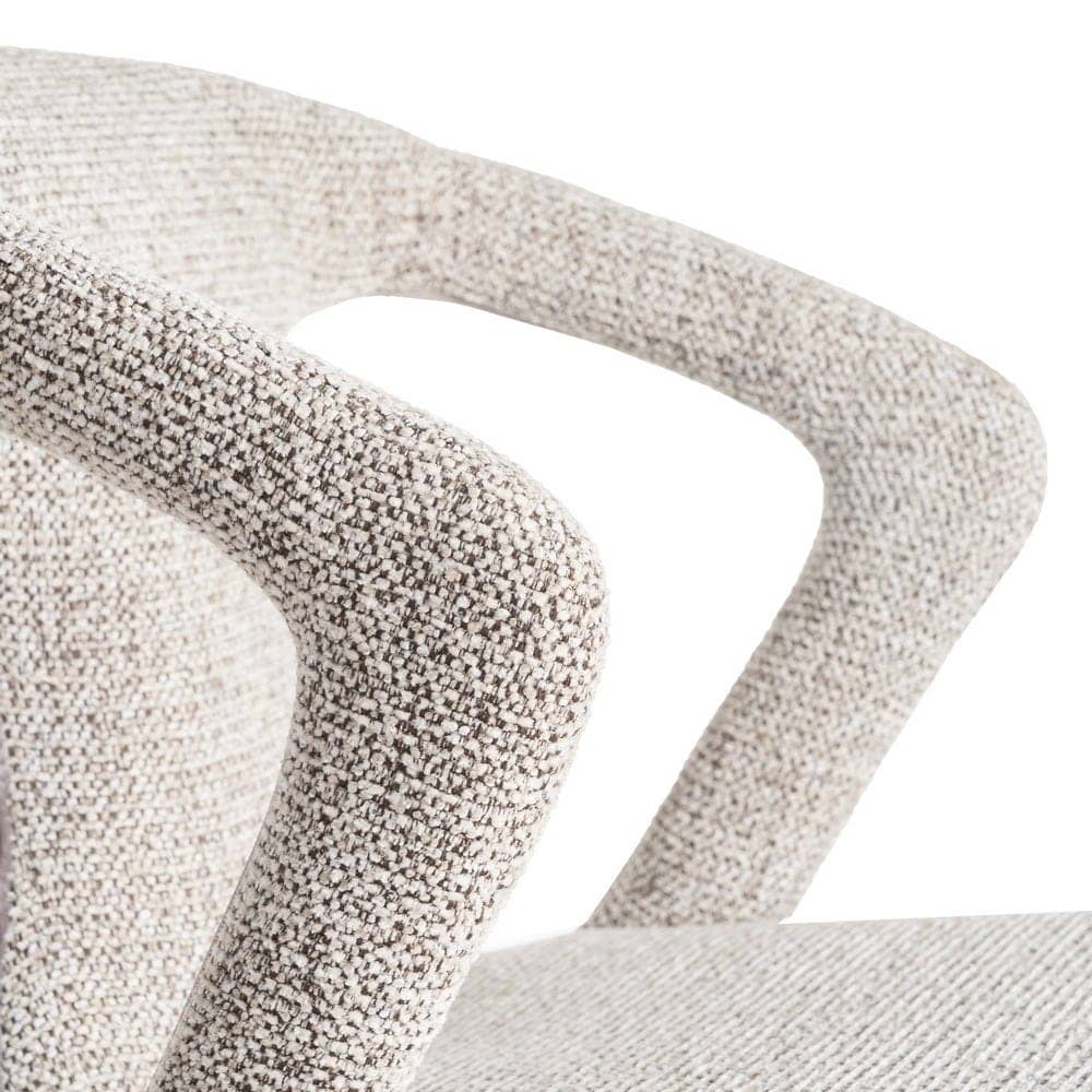 Silla Jaspeada Gris de Tejido con Estructura de Metal 52,5x59x79 cm - Imagen 6