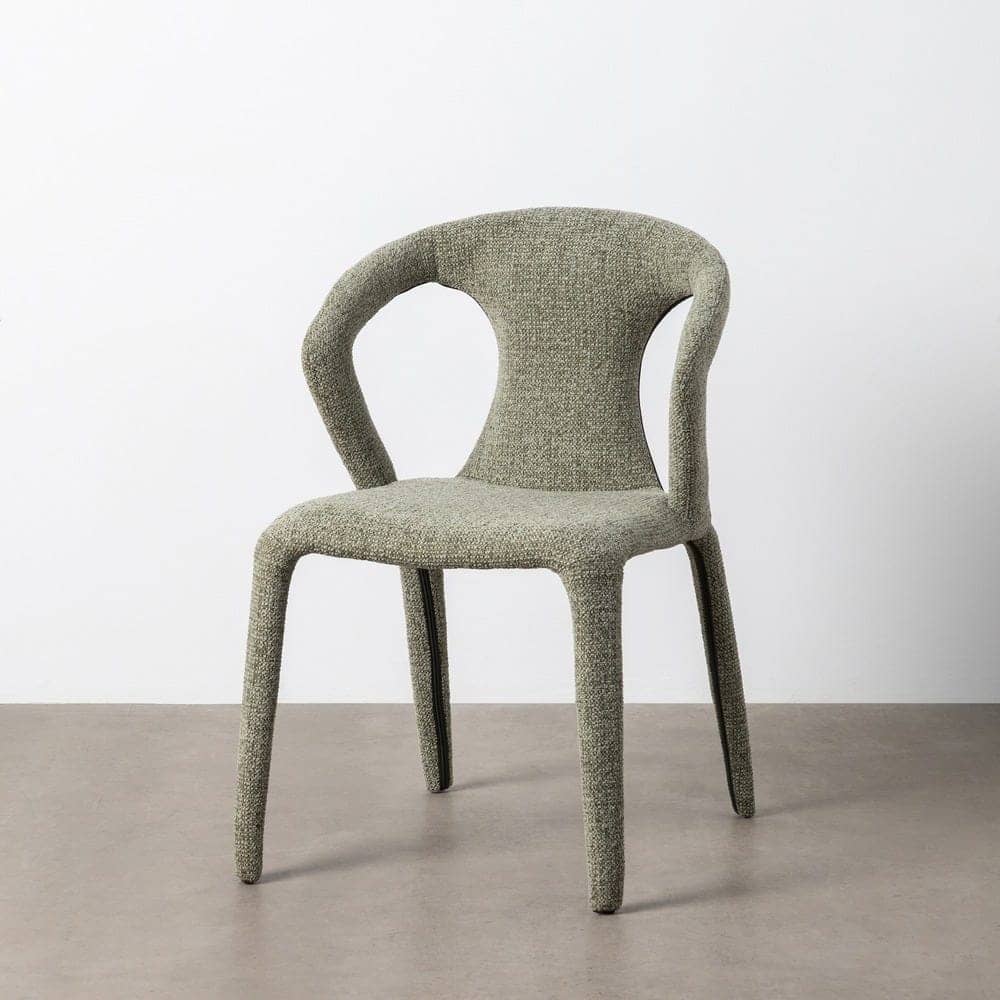 Silla Jaspeada Verde de Tejido con Estructura de Metal 52,5x59x79 cm - Imagen 11
