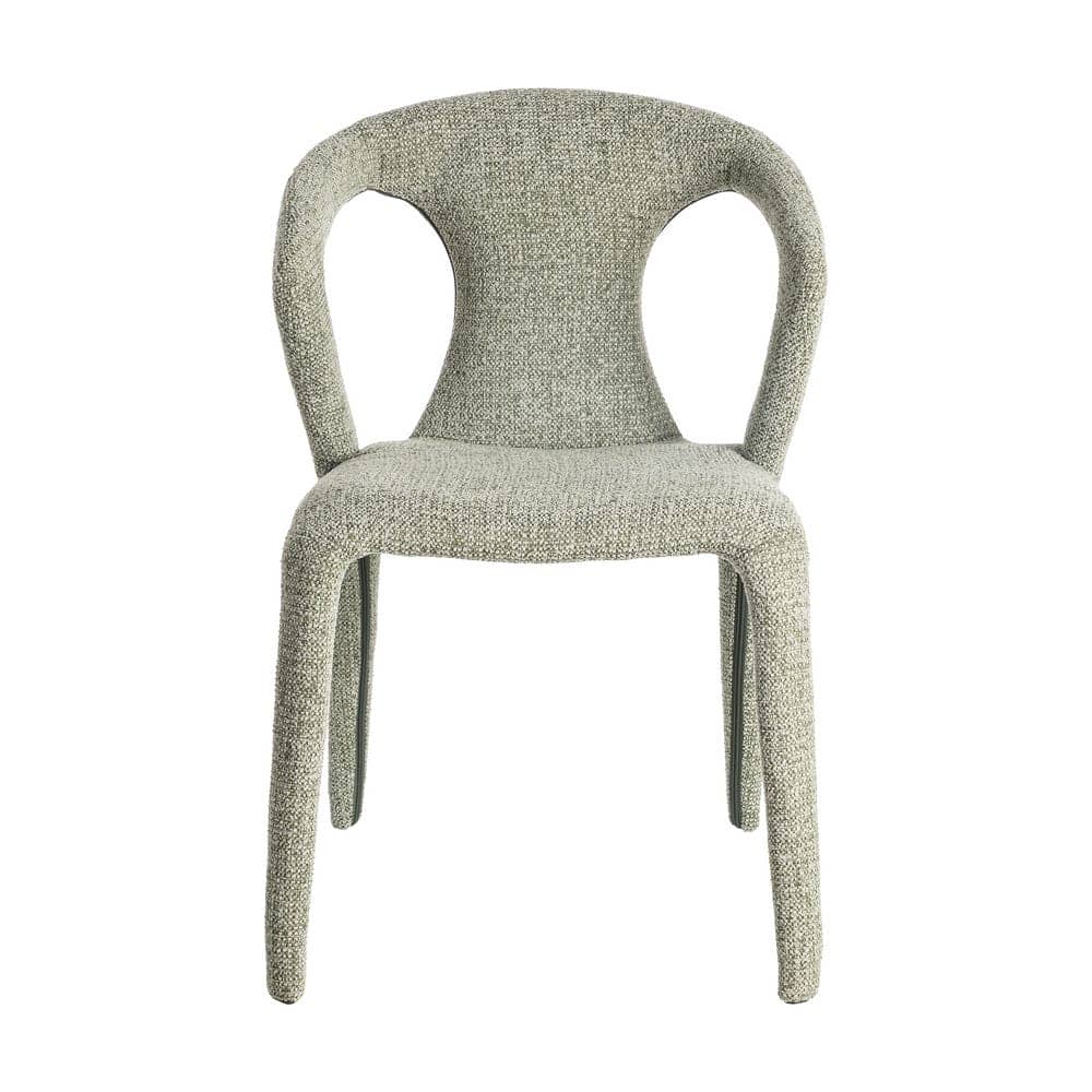 Silla Jaspeada Verde de Tejido con Estructura de Metal 52,5x59x79 cm - Imagen 2