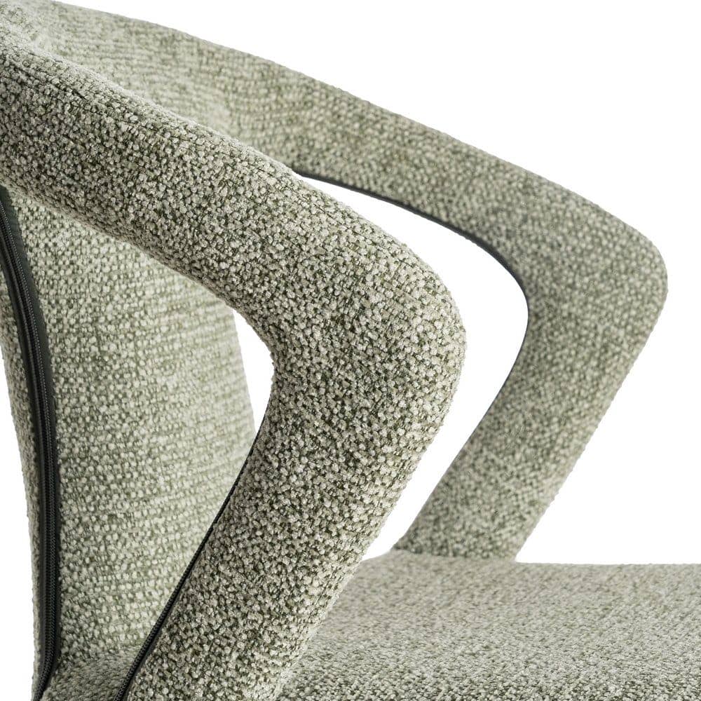 Silla Jaspeada Verde de Tejido con Estructura de Metal 52,5x59x79 cm - Imagen 6