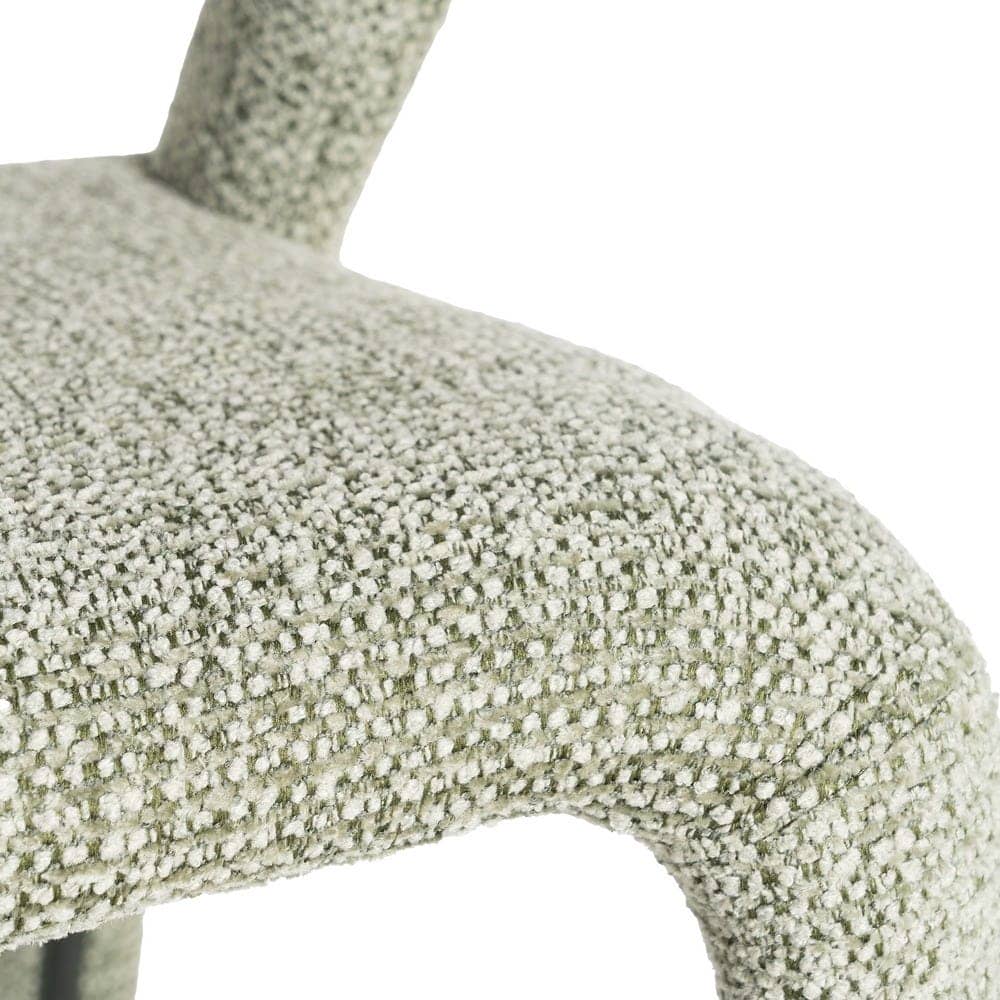 Silla Jaspeada Verde de Tejido con Estructura de Metal 52,5x59x79 cm - Imagen 7