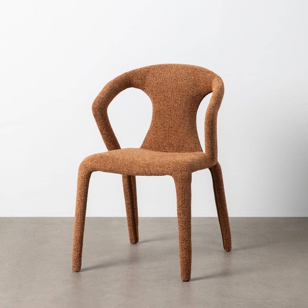 Silla Jaspeada Marrón de Tejido con Estructura de Metal 52,5x59x79 cm - Imagen 11