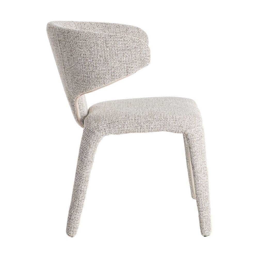 Silla Jaspeada Gris de Tejido con Estructura de Metal 58x60x81 cm - Imagen 3