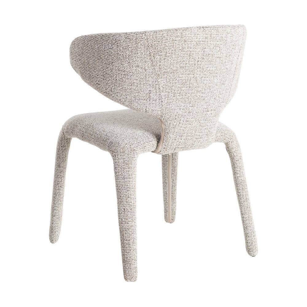 Silla Jaspeada Gris de Tejido con Estructura de Metal 58x60x81 cm - Imagen 4