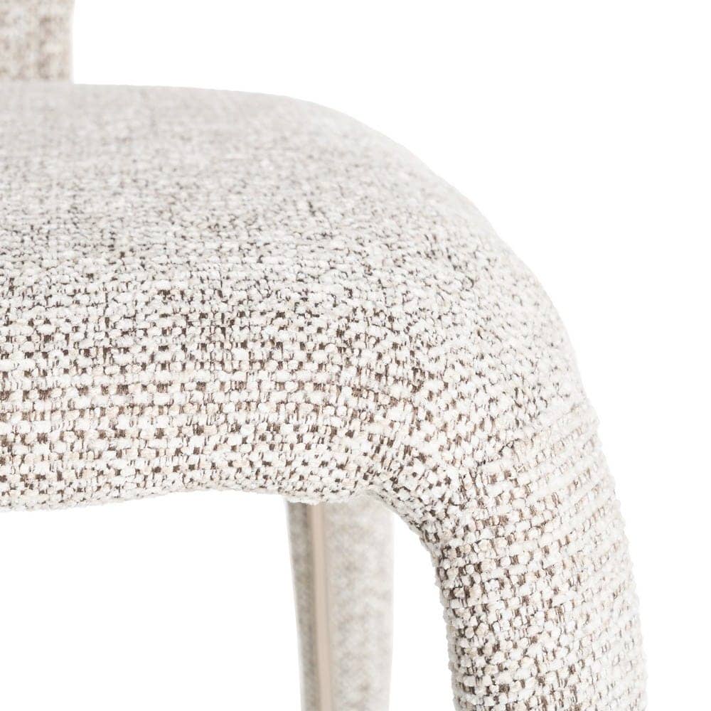 Silla Jaspeada Gris de Tejido con Estructura de Metal 58x60x81 cm - Imagen 6