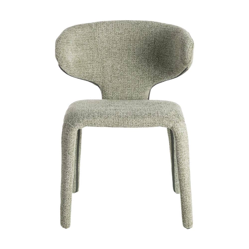 Silla Jaspeada Verde de Tejido con Estructura de Metal 58x60x81 cm - Imagen 2