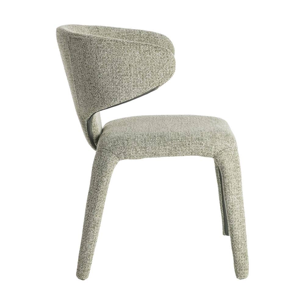 Silla Jaspeada Verde de Tejido con Estructura de Metal 58x60x81 cm - Imagen 3