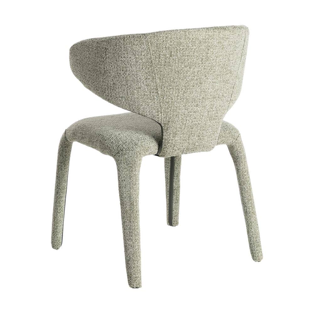 Silla Jaspeada Verde de Tejido con Estructura de Metal 58x60x81 cm - Imagen 4
