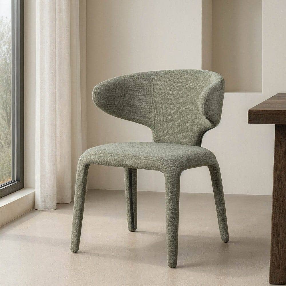 Silla Jaspeada Verde de Tejido con Estructura de Metal 58x60x81 cm - Imagen 10