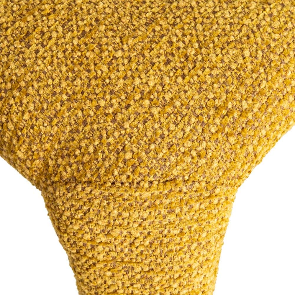 Silla Jaspeada Mostaza Tejido con Estructura de Metal 58x60x81 cm - Imagen 7