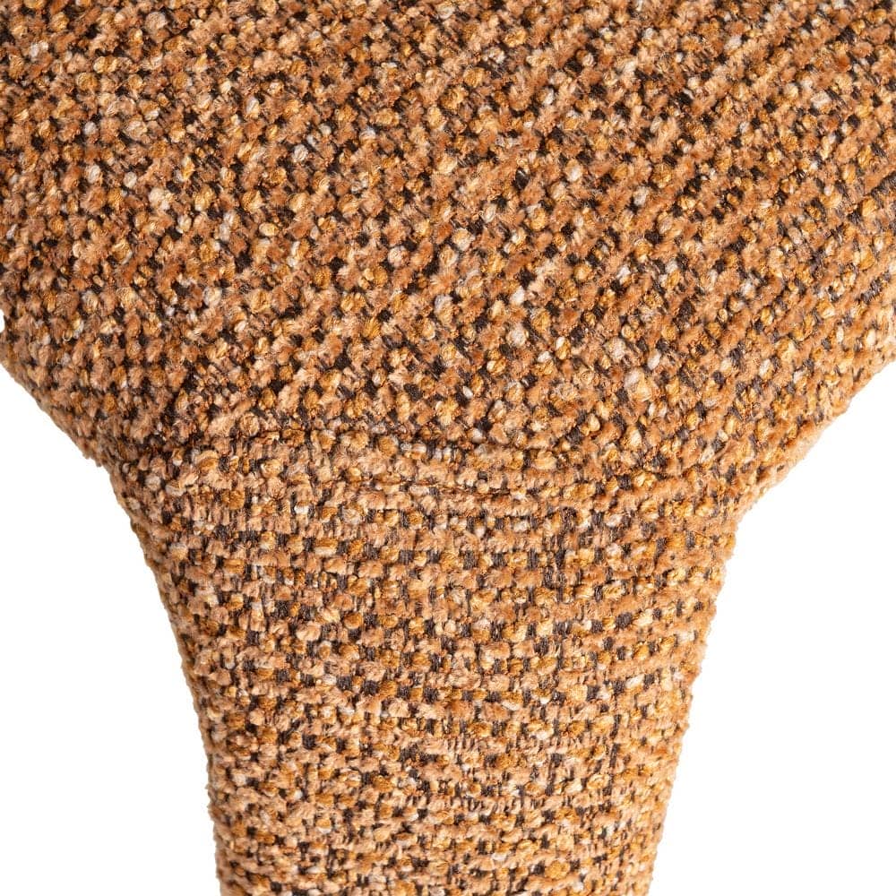 Silla Jaspeada Marrón de Tejido con Estructura de Metal 58x60x81 cm - Imagen 7
