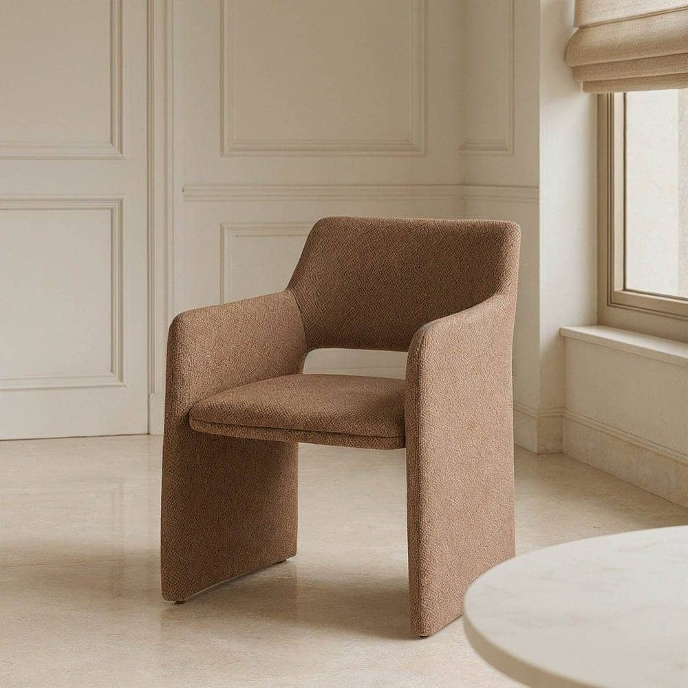 Silla Espiga Marrón Tejido con Estructura de Metal - 58x62,5x78 cm - Imagen 11