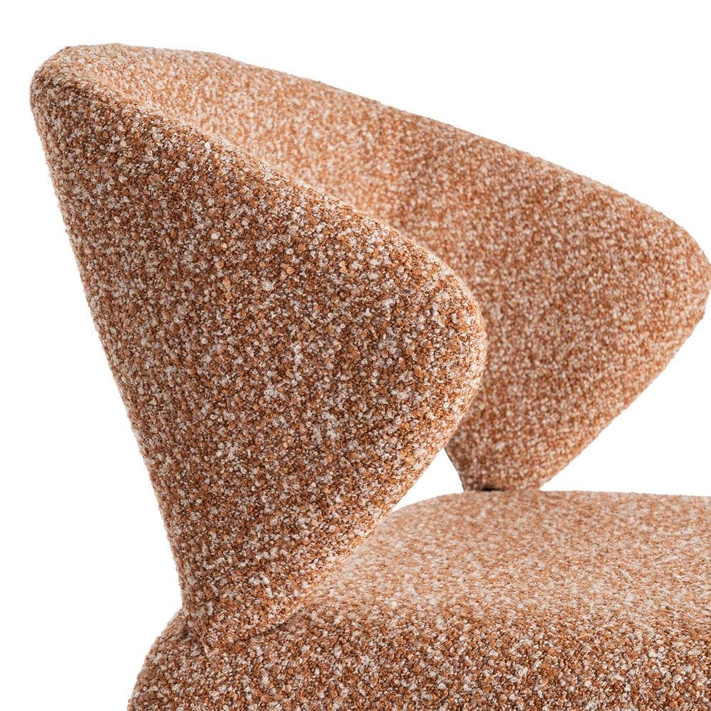 Silla de tejido salmón con estructura de metal, 59x63x81 cm - Imagen 6