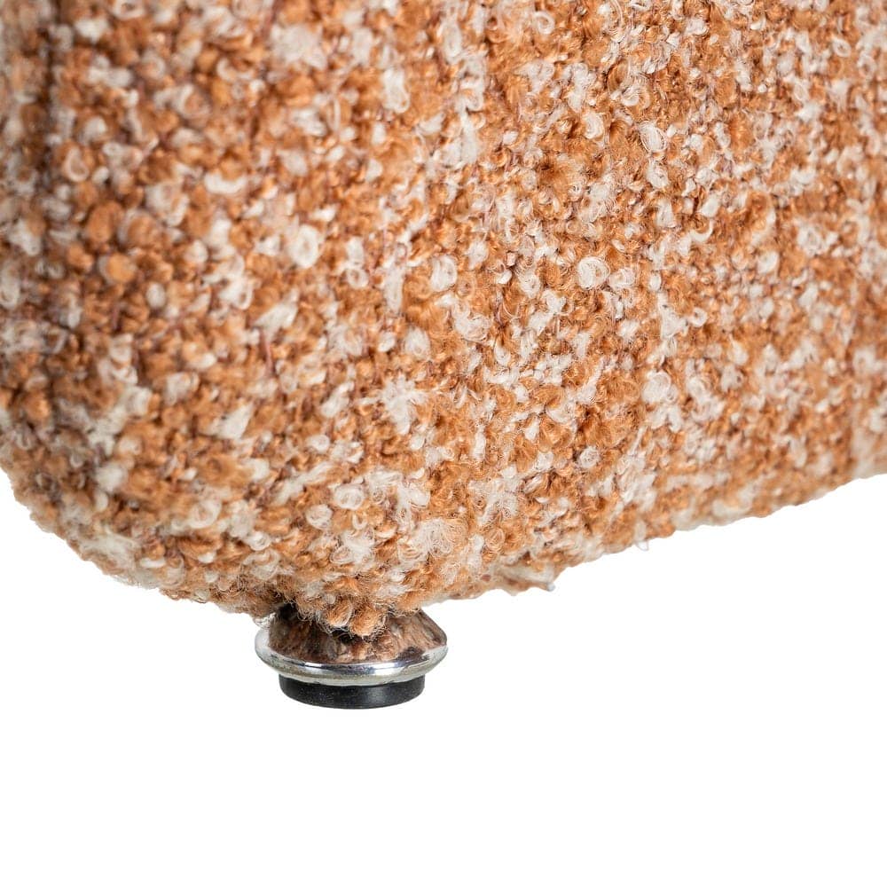 Silla de tejido salmón con estructura de metal, 59x63x81 cm - Imagen 9