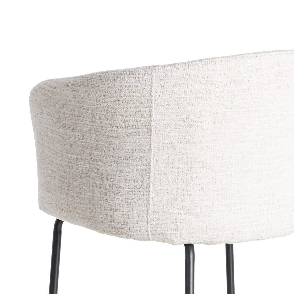 Silla de Tejido y Metal Crema 61x56x77,5 cm, No Apilable - Imagen 5