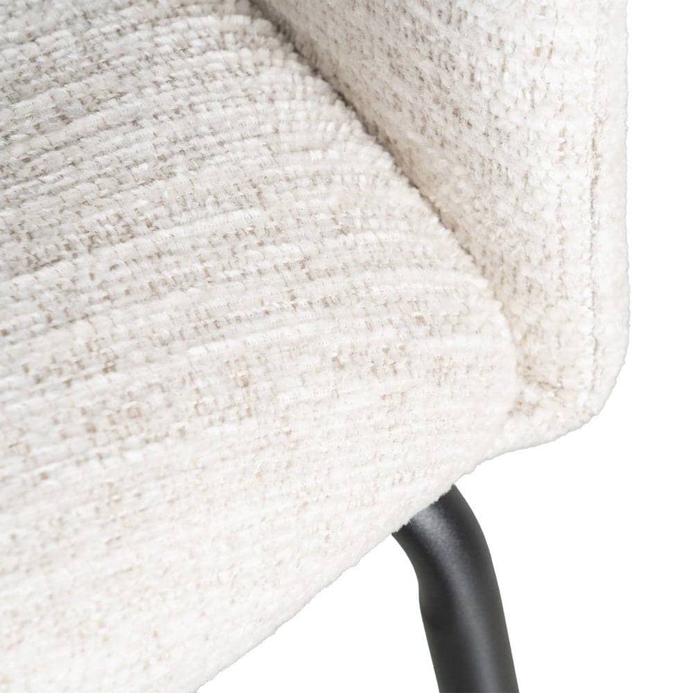 Silla de Tejido y Metal Crema 61x56x77,5 cm, No Apilable - Imagen 8