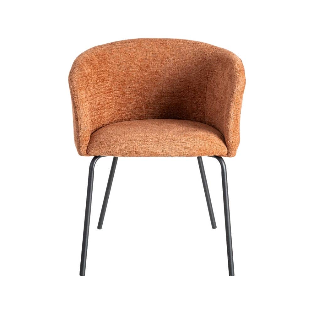 Silla de tejido y metal color calabaza, 61x56x77,5 cm, no apilable - Imagen 2