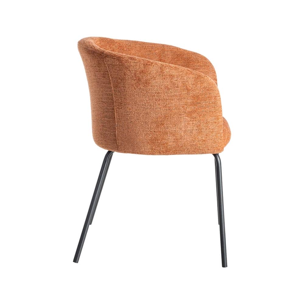 Silla de tejido y metal color calabaza, 61x56x77,5 cm, no apilable - Imagen 3