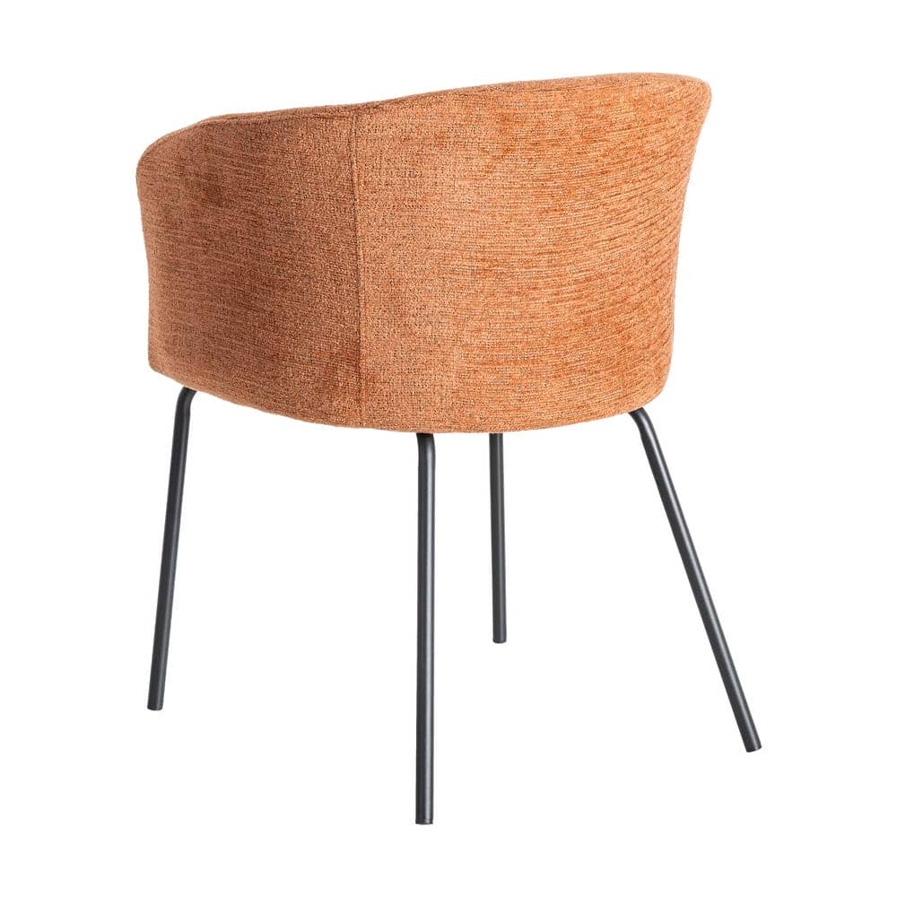 Silla de tejido y metal color calabaza, 61x56x77,5 cm, no apilable - Imagen 4
