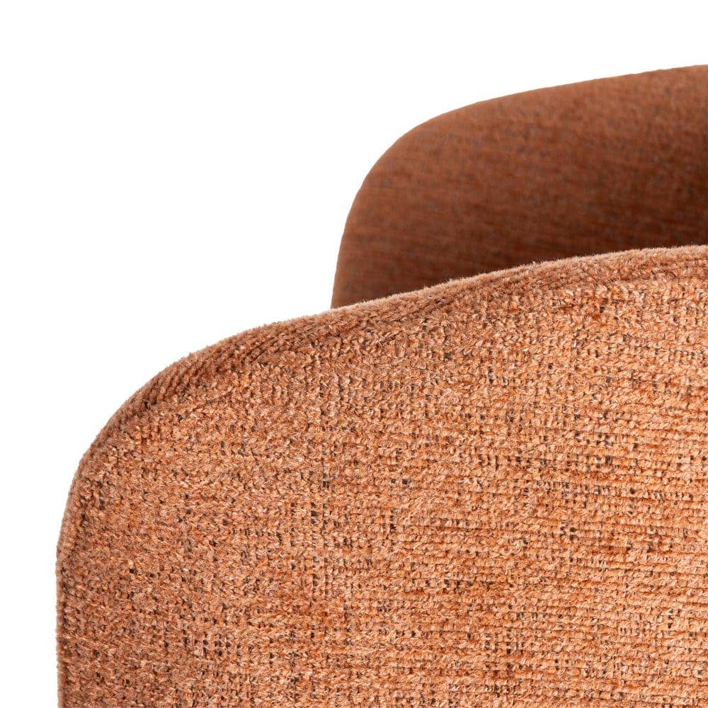 Silla de tejido y metal color calabaza, 61x56x77,5 cm, no apilable - Imagen 6